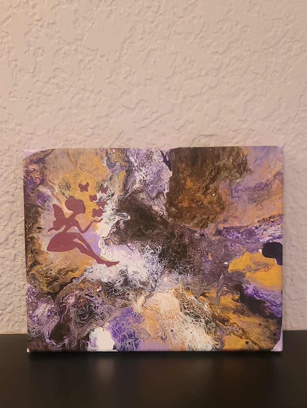 Abstract Purple and Gold Home Art Canvas Print by